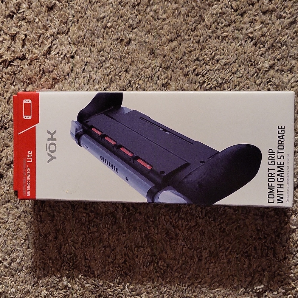 Yok Black Ergo Comfort Grip with Game Storage for Nintendo Switch Lite